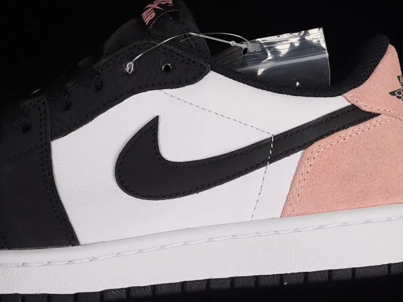 All categories Air Jordan Jordan series basketball shoes Air Jordan 1 Low pure original version Air Jordan 1 Low OG "Bleached Coral" AJ1 Joe 1 black pink toe full head layer low-top basketball shoes CZ0790-061